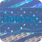  Design 1 - blaues Hologramm mit blauem Logo