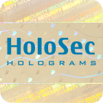  Design 1 - goldenes Hologramm mit blauem Logo