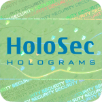  Design 1 - grünes Hologramm mit blauem Logo