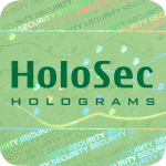 Design 1 - grünes Hologramm mit grünem Logo
