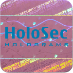  Design 1 - rosa Hologramm mit blauem Logo