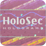 Design 1 - rosa Hologramm mit silbernem Logo