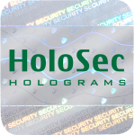 Design 1 - silbernes Hologramm mit grünem Logo