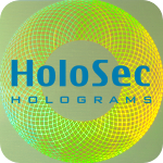  Design 2 - grünes Hologramm mit blauem Logo