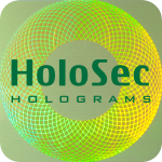 Design 2 - grünes Hologramm mit grünem Logo