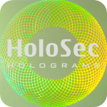 Design 2 - grünes Hologramm mit silbernem Logo