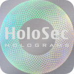 Design 2 - silbernes Hologramm mit silbernem Logo