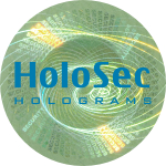  Design 3 - grünes Hologramm mit blauem Logo