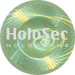 Design 3 - grünes Hologramm mit silbernem Logo