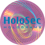  Design 3 - rosa Hologramm mit blauem Logo