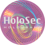 Design 3 - rosa Hologramm mit silbernem Logo