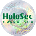 Design 3 - silbernes Hologramm mit grünem Logo