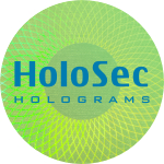  Design 4 - grünes Hologramm mit blauem Logo
