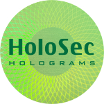 Design 4 - grünes Hologramm mit grünem Logo