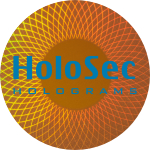  Design 4 - kupferfarbenes Hologramm mit blauem Logo