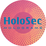  Design 4 - rosa Hologramm mit blauem Logo