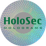 Design 4 - silbernes Hologramm mit grünem Logo
