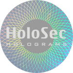 Design 4 - silbernes Hologramm mit silbernem Logo