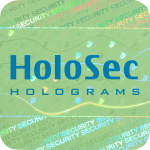 Design 1 - grünes Hologramm mit blauem Logo